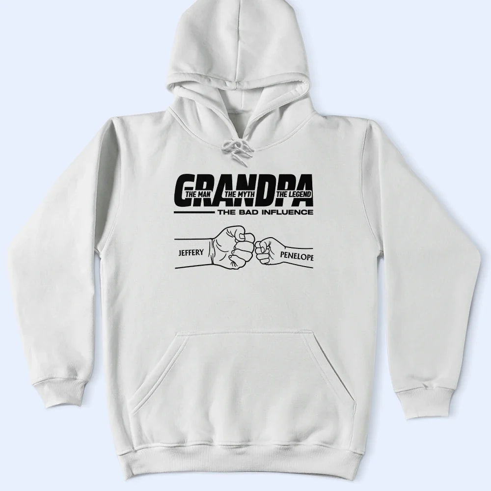 Gift For Father,Happy,Gift For Grandpa - The Man The Myth - Personalized T Shirt