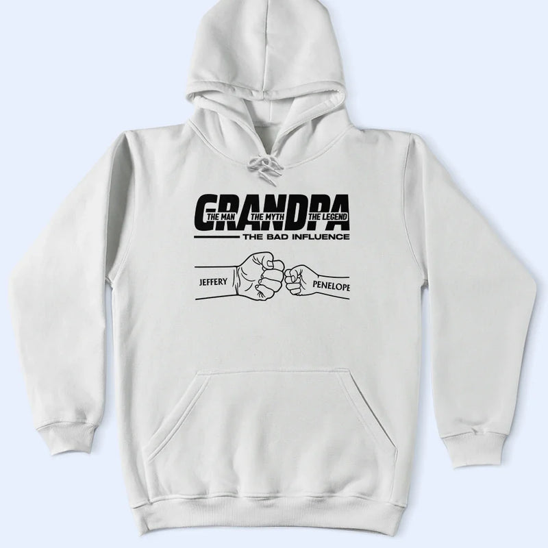 Gift For Father,Happy,Gift For Grandpa - The Man The Myth - Personalized T Shirt