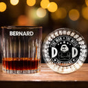 Gift For Father,Happy,Gift For Grandpa - The Man The Myth The Legend - Personalized Rocks Whiskey Glass