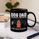 Dog Dad,Pet Lovers,Gift For Father,Playful,Vector - Dog Dad The Man The Myth The Snack Dealer - Personalized Mug