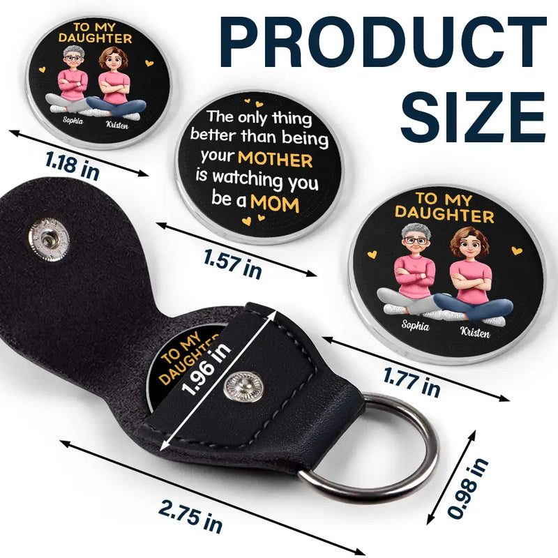 Gift For Daughter,Happy,New Mom,Gift For Women,Top Market,Dad - Daughters (Adult),Gift For Son,Mom - Sons,Dad - Sons,Gift For Grandkids,New Dad - The Only Thing Better Than Being Your Father - Personalized Leather Pocket Hug