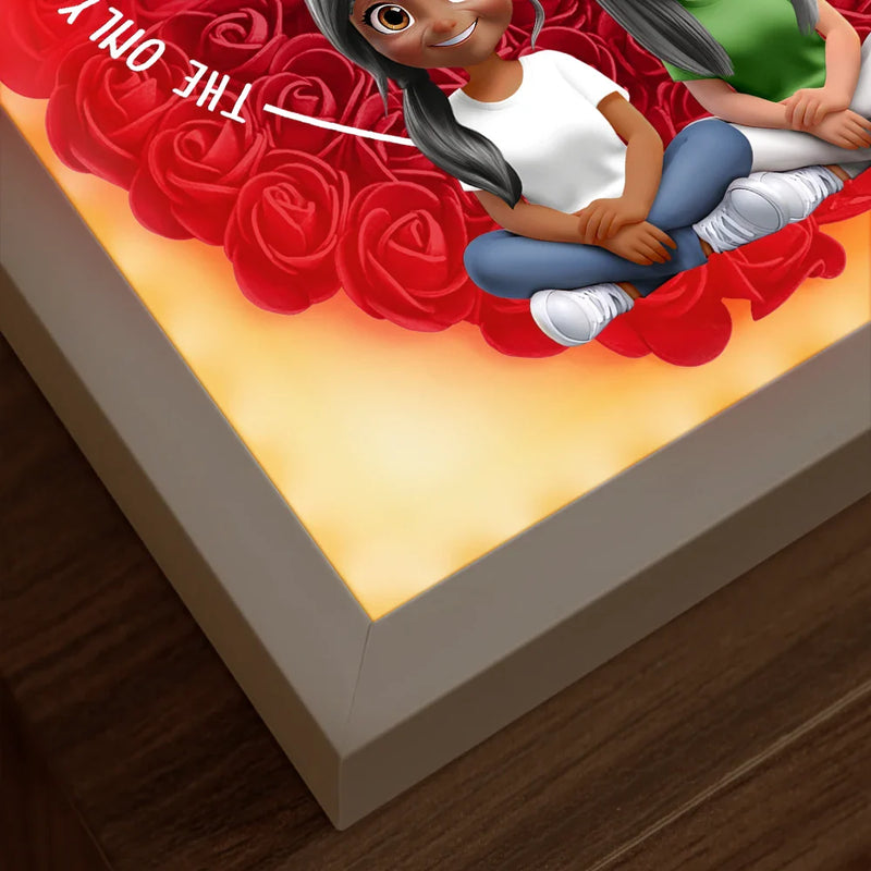 Gift For Mother,Gift For Grandma,Gift For Daughter,Mom - Daughters (Adult),Love - The Only Thing Better Than Being Your Mom - Personalized LED Light Flower Shadow Box