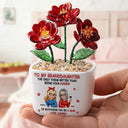 Mom - Daughters (Adult), Gift For Daughter, Love - The Only Thing Better Than Being Your Mother - Personalized Glass Flower Plant Pot
