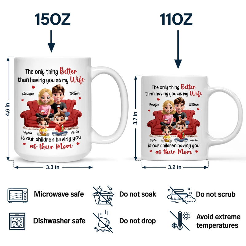 Gift For Couples,Gift For Husband,Gift For Wife,Happy - The Only Thing Better Than Having You As My Wife - Personalized Mug