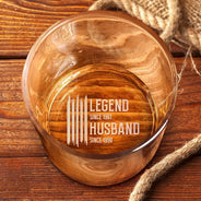 Gift For Father,Gift For Grandpa,Independence Day,Gift For Husband,Afro Dad,Non-Eng,Icon,Proud - The Original Legend Legend Husband Daddy Grandpa - Personalized Engraved Whiskey Glass