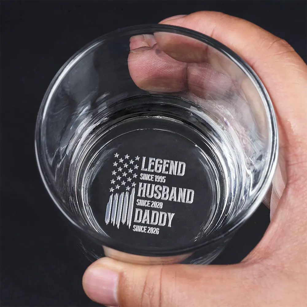 Gift For Father,Gift For Grandpa,Independence Day,Gift For Husband,Afro Dad,Non-Eng,Icon,Proud - The Original Legend Legend Husband Daddy Grandpa - Personalized Engraved Whiskey Glass