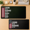 Gift For Father,Gift For Grandpa,Independence Day,Gift For Husband,Afro Dad,Non-Eng,Icon,Proud - The Original Legend Legend Husband Daddy Grandpa - Personalized Leather Desk Mat