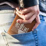 Gift For Father,Gift For Grandpa,Independence Day,Gift For Husband,Afro Dad,Non-Eng,Icon,Proud - The Original Legend Legend Husband Daddy Grandpa - Personalized Leather Wallet