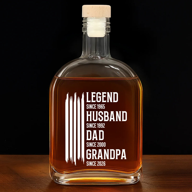 Gift For Grandpa,Dad's Hobby,Afro Dad,Gift For Men,Independence Day,Happy,Top Market - The Original Legend Legend Husband Daddy Grandpa - Personalized Whiskey Bottle