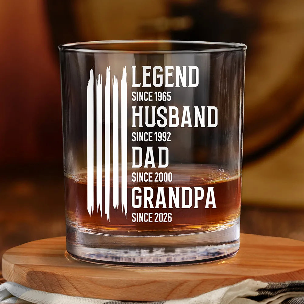 Gift For Grandpa,Dad's Hobby,Afro Dad,Gift For Men,Independence Day,Happy,Top Market - The Original Legend Legend Husband Daddy Grandpa - Personalized Whiskey Glass