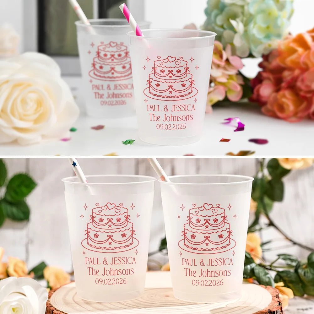 Married Couple, Romantic, Gift For Couples, Wedding, Icon - The Perfect Match - Personalized Frosted Cups