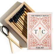 Gift For Couples,Old Couples,LGBT,Love - The Perfect Match - Personalized Wooden Matchbox