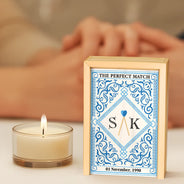 Gift For Couples,Old Couples,LGBT,Love - The Perfect Match - Personalized Wooden Matchbox