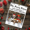 Happy,Dog Lovers,Pet Lovers,Cat Lovers,Christmas - The Pet Times Happy Pawlidays Dog Cat - Personalized Custom Shaped Acrylic Ornament