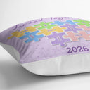 Family,Pet Lovers,Pet Mom,Pet Dad,Pet Couple,Dog Lovers,Dog Couple,Dog Mom,Dog Dad,Cat Lovers,Cat Mom,Cat Dad,Cat Couple,Happy,Single Mom,Single Dad,Gift For Grandpa,Gift For Grandma,Gift For Grandkids - The Pieces That Make Our Family Puzzle - Personalized Pillow