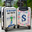 Gift For Women, Gift For Men, Summer, Travel, Happy - The Sky Is Calling Me - Personalized Clear Luggage Cover