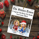 Christmas,Gift For Bestie,Funny - The Times Congrats On Being My Bestie - Personalized Custom Shaped Acrylic Ornament