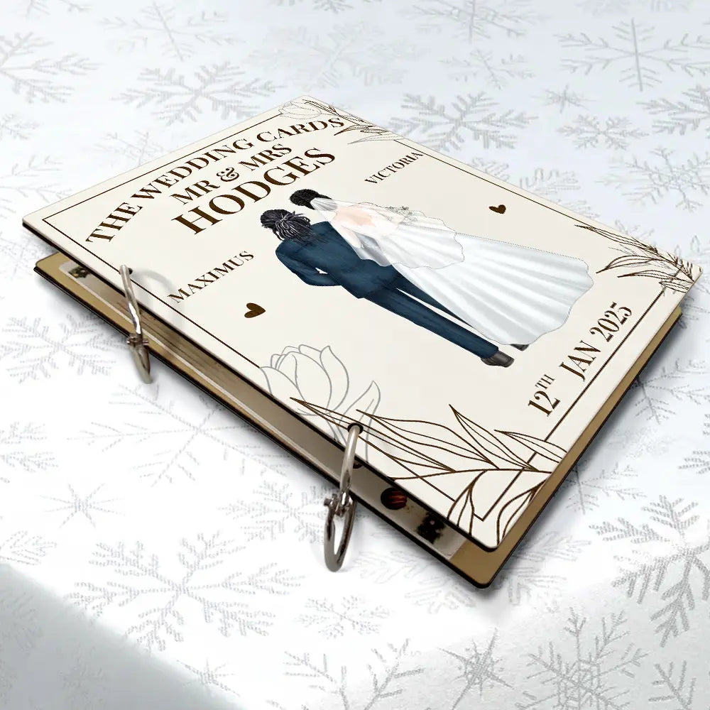 Wedding, Gift For Couples, Gift For Husband, Gift For Wife, Love - The Wedding Cards Of Mr & Mrs - Personalized Card Keeper, Card Holder