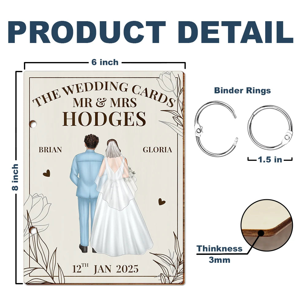 Wedding, Gift For Couples, Gift For Husband, Gift For Wife, Love - The Wedding Cards Of Mr & Mrs - Personalized Card Keeper, Card Holder