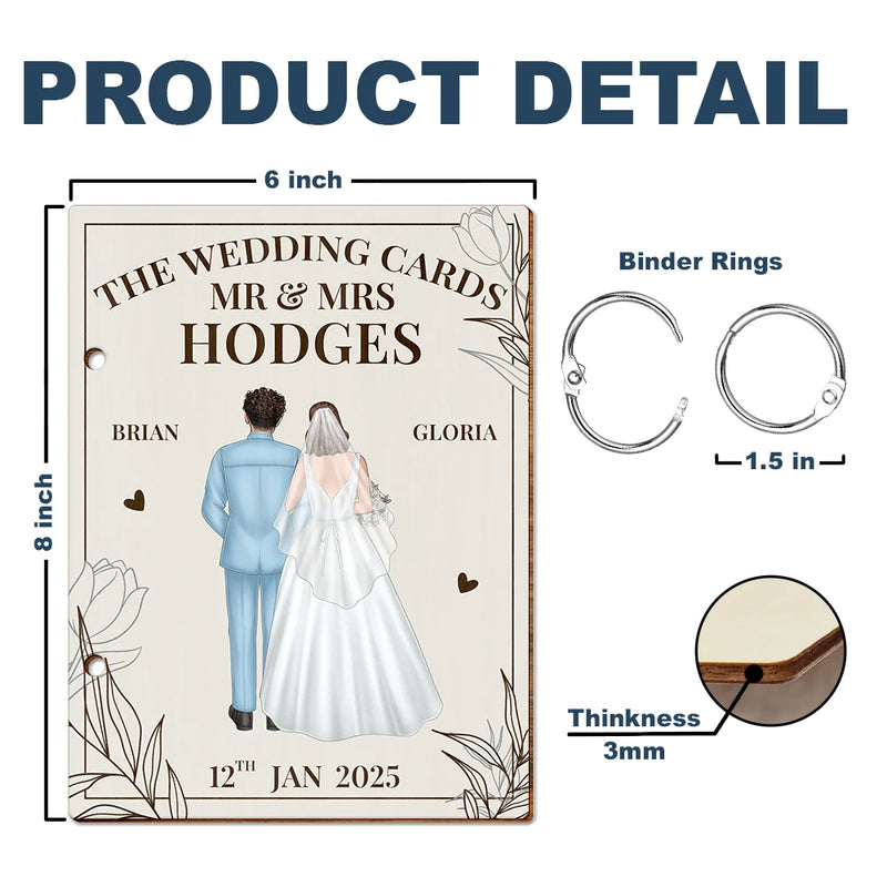 Wedding, Gift For Couples, Gift For Husband, Gift For Wife, Love - The Wedding Cards Of Mr & Mrs - Personalized Card Keeper, Card Holder