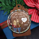 Christmas,Gift For Bestie,Happy - The Year I Found My Bestest Bestie - Personalized Circle Glass Ornament