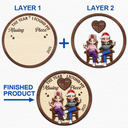 Love,Christmas,Gift For Wife,Gift For Husband,Gift For Couples,Gift For Boyfriend,Gift For Girlfriend - The Year I Found My Missing Piece 3D Effect Couple - Personalized 2-Layered Wooden Ornament