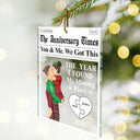 Love,Gift For Couples,Gift For Husband,Gift For Wife,Gift For Boyfriend,Gift For Girlfriend,Christmas - The Year I Found My Missing Piece The Love Times - Personalized Custom Shaped Acrylic Ornament
