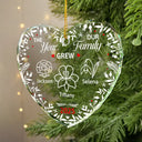Gift For Couples, Gift For Husband, Gift For Wife, Parents, Gift For Mother, Gift For Father, Family, New baby, New Dad, New Mom, Christmas, Love - The Year Our Family Grew - Personalized Heart Shaped Glass Ornament