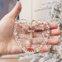 Gift For Couples, Gift For Husband, Gift For Wife, Parents, Gift For Mother, Gift For Father, Family, New baby, New Dad, New Mom, Christmas, Love - The Year Our Family Grew - Personalized Heart Shaped Glass Ornament