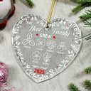 Gift For Couples, Gift For Husband, Gift For Wife, Parents, Gift For Mother, Gift For Father, Family, New baby, New Dad, New Mom, Christmas, Love - The Year Our Family Grew - Personalized Heart Shaped Glass Ornament