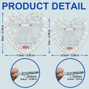 Gift For Couples, Gift For Husband, Gift For Wife, Parents, Gift For Mother, Gift For Father, Family, New baby, New Dad, New Mom, Christmas, Love - The Year Our Family Grew - Personalized Heart Shaped Glass Ornament