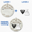 Love,Christmas,Gift For Wife,Gift For Husband,Gift For Couples,Gift For Boyfriend,Gift For Girlfriend - The Year We Became Mr & Mrs - Personalized 2-Layered Wooden Ornament