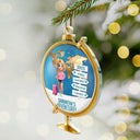 Christmas,Gift For Couples,Travel,Gift For Yourself - The Year We Visited Around The Globe - Personalized Custom Shaped Acrylic Ornament