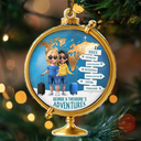 Christmas,Gift For Couples,Travel,Gift For Yourself - The Year We Visited Around The Globe - Personalized Custom Shaped Acrylic Ornament