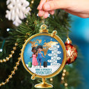 Christmas,Gift For Couples,Travel,Gift For Yourself - The Year We Visited Around The Globe - Personalized Custom Shaped Acrylic Ornament