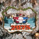 Gift For Bestie,Christmas,Gift For Sisters,Gift For Brothers,Gift For Sibling,Cousin,Love - There Is No Greater Gift Than Friendship - Personalized 2-Layered Mix Ornament