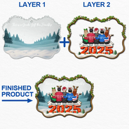 Gift For Bestie,Christmas,Gift For Sisters,Gift For Brothers,Gift For Sibling,Cousin,Love - There Is No Greater Gift Than Friendship - Personalized 2-Layered Mix Ornament