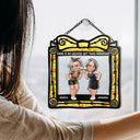 Gift For Bestie,Gift For Sisters,Gift For Brothers,Cousin,Gift For Sibling,Happy - There Is No Greater Gift Than Friendship - Personalized Window Hanging Suncatcher Ornament