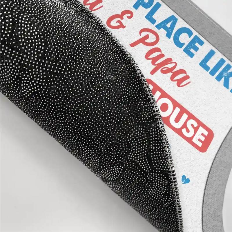 Gift For Grandparents, Funny - There's No Place Like - Personalized Doormat