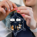 Sad,Memorial,Pet Lovers,Christmas - They Still Talk About You - Personalized Snowflakes Shaped Glass Ornament