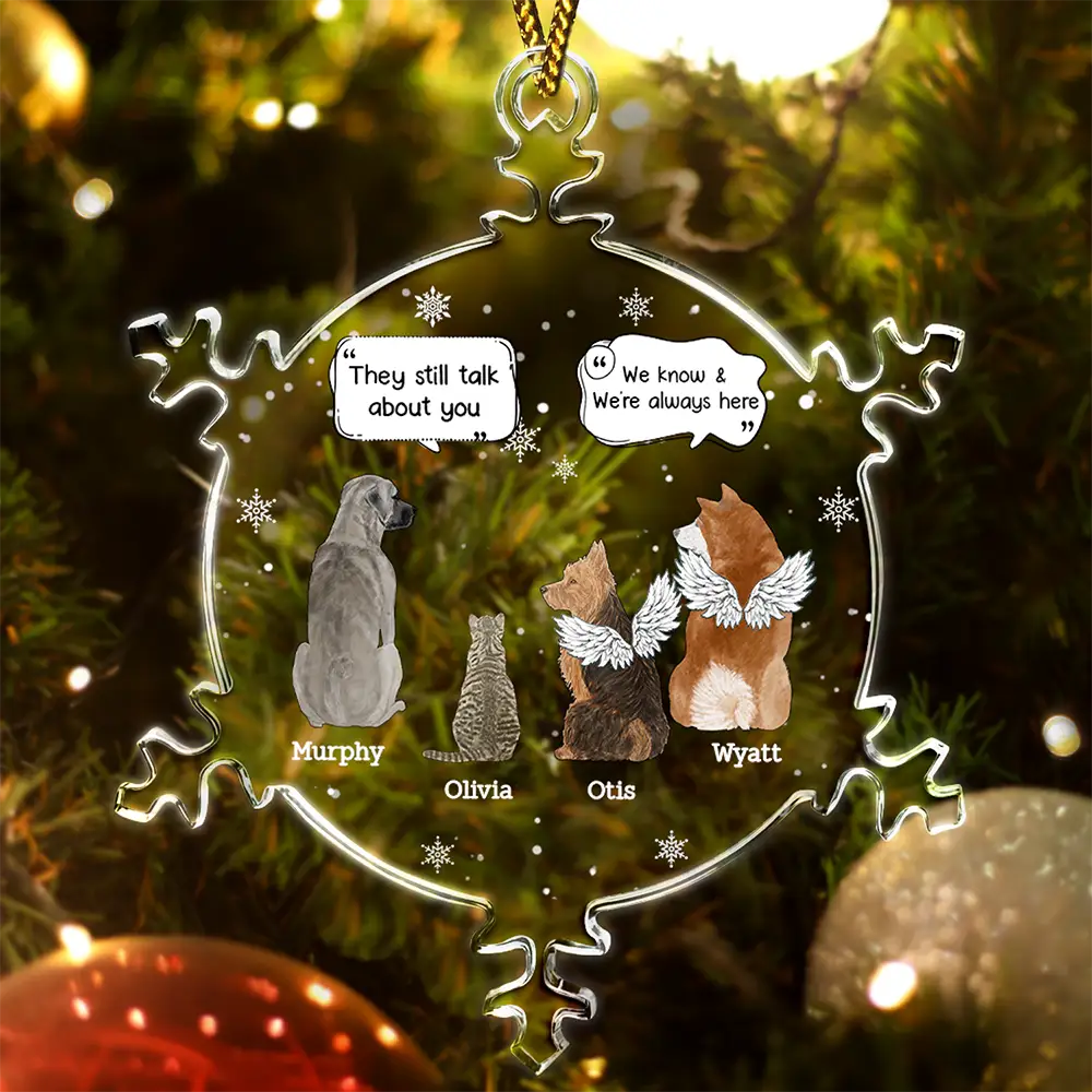 They Still Talk About You - Personalized Snowflakes Shaped Glass Ornament