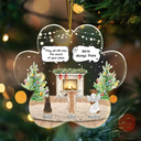 Sad,Memorial,Pet Lovers,Christmas - They Still Talk About You Cozy House - Personalized Custom Shaped Acrylic Ornament