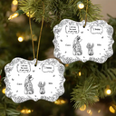 Sad, Memorial, Christmas, Dog Lovers, Pet Lovers, Cat Lovers - They Still Talk About You Toile - Personalized Medallion Ceramic Ornament
