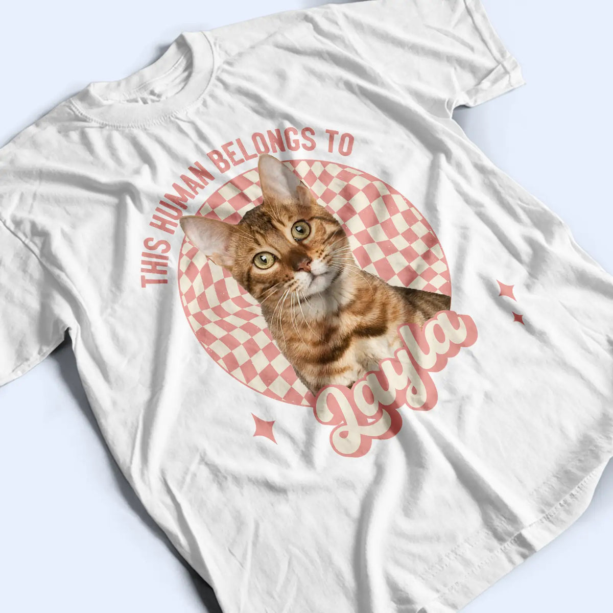 Dog Lovers,Happy,Pet Lovers,Cat Lovers - This Human Belongs To Dog - Personalized T Shirt