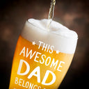 Gift For Father,Gift For Grandpa - This Dad Belongs To Papa Grandpa Father - Personalized Pilsner Glass
