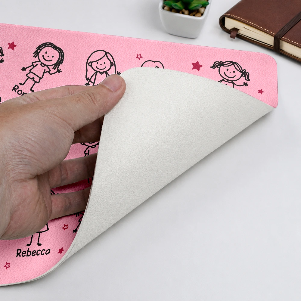 Gift For Father,Top Market,Proud,Icon - This Daddy Belongs To - Personalized Leather Desk Mat