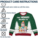 Gift For Grandma,Grandma,Grandkids,Christmas,Happy - This Grandma Belongs To Snowman - Personalized Unisex Ugly Sweater