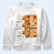 Top Market, Gift For Grandchildren, Gift For Grandkids, Gift For Grandma, Cozy, Grandma - Grandkids, Icon - This Grandma Loves Her Herd Highland Cow Fall - Personalized T Shirt