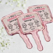 Gift For Mother,Gift For Grandma,Love - This Grandma Mom Belongs To Kids Pet - Personalized Handheld Mirror