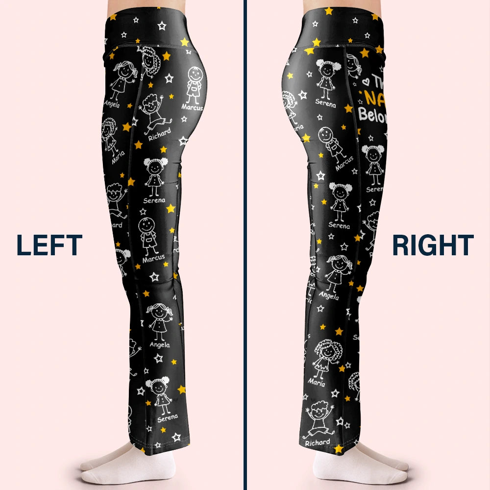 Gift For Grandparents,Gift For Grandpa,Gift For Grandma,Gift For Mother,Gift For Father,Happy,Christmas - This Grandma Mom Belongs To Kids Pet - Personalized Leggings